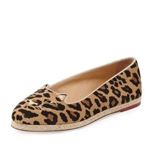 Capri Cats leopard print espadrille flats
